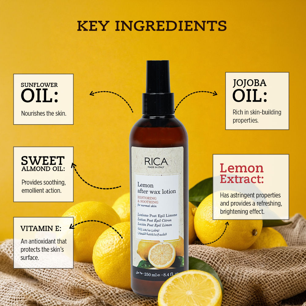 Lemon After Wax Lotion For Normal With Sun Flower Oil, Jojoba Oil & Vitamin E