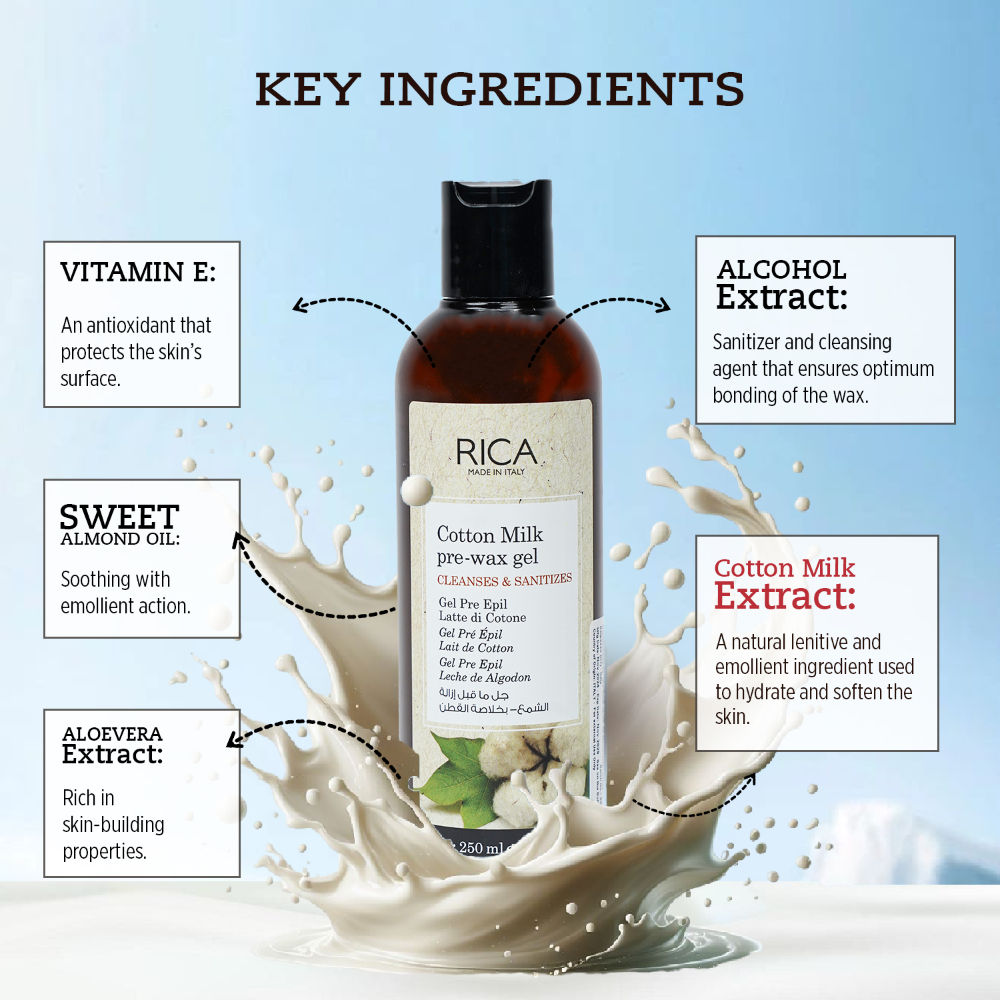 Cotton Milk Pre Waxing Gel For All Skin Type With Cotton Milk & Marigold & Hamamelis Extract