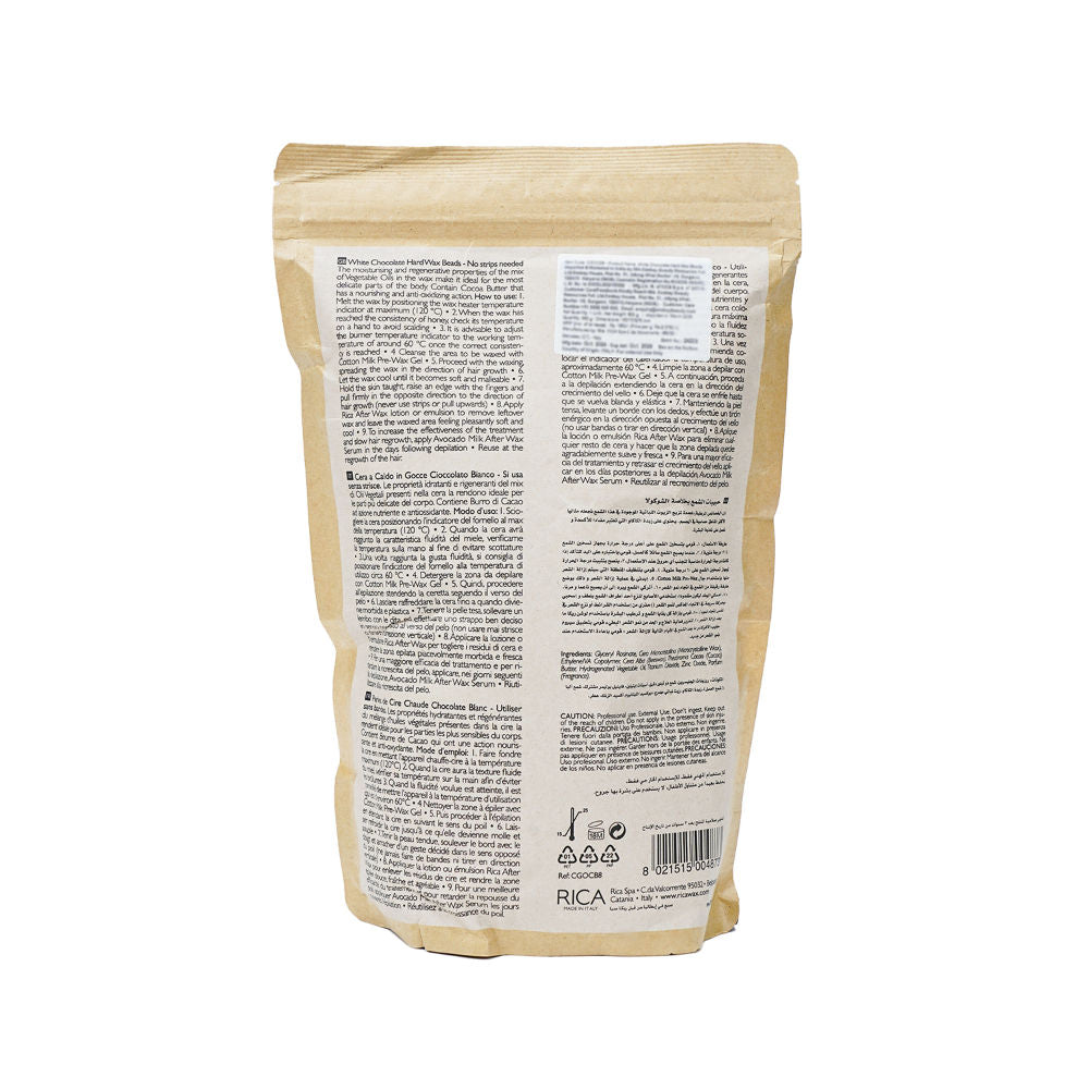 White Chocolate Beads Wax For Dry Skin With Glyceryl Rosinate & Cocoa Seed Butter