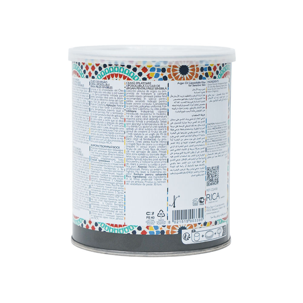 Argan Oil Liposoluble Wax For Sensitive Skin With Glyceryl Rosinate & Natural Beeswax