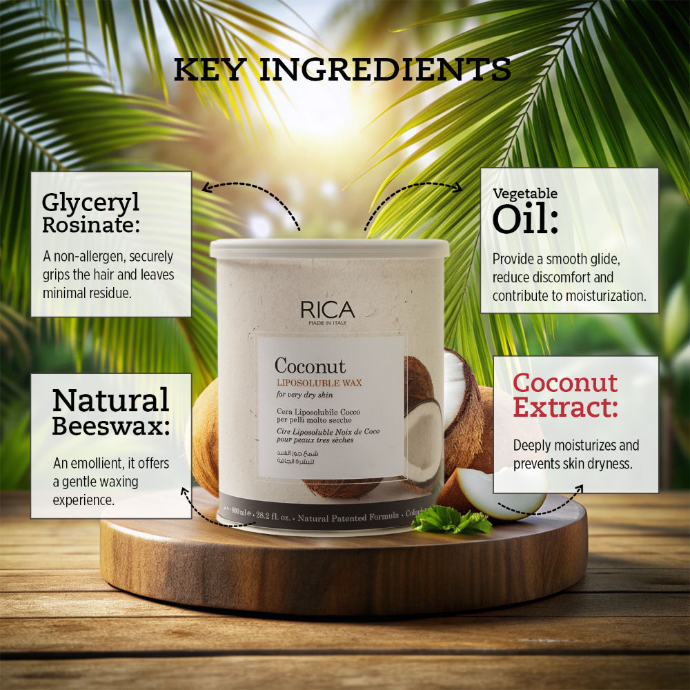 Coconut Liposoluble Wax For Extremely Dry Skin With Glyceryl Rosinate & Natural Beeswax