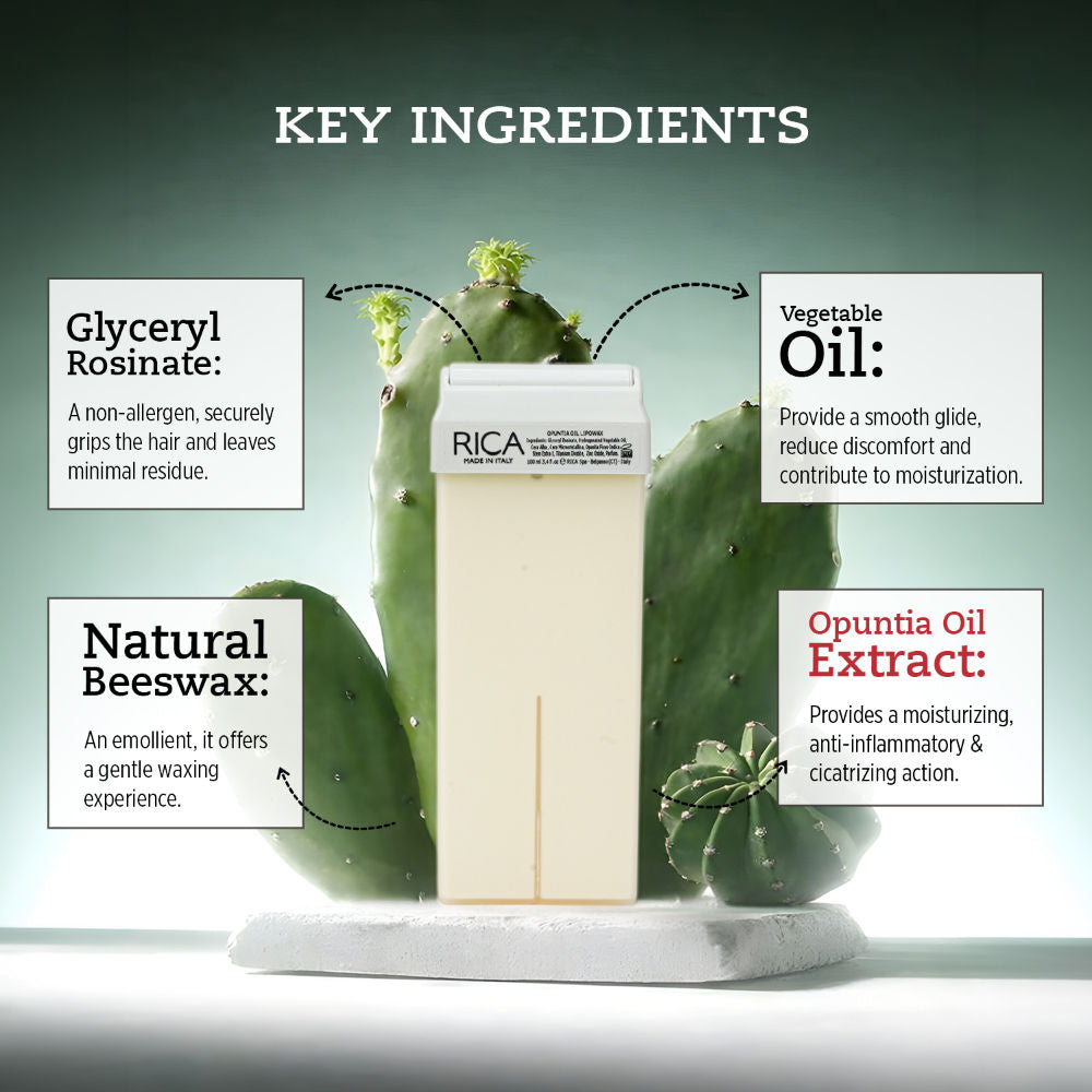 Opuntia Oil Liposoluable Wax Refill For Sensitive Skin With Glyceryl Rosinate & Beeswax