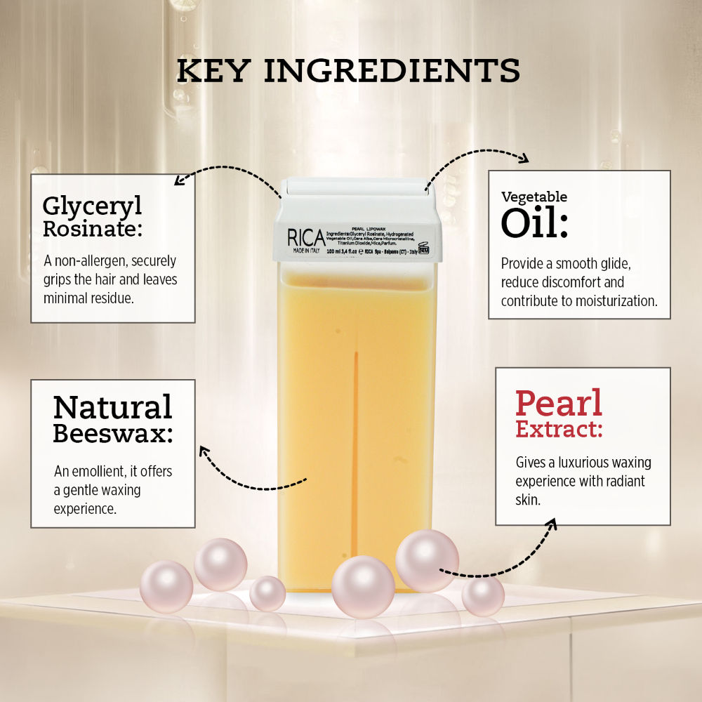 Pearl Liposoluable Wax Refill For All Skin Type With Glyceryl Rosinate & Natural Beeswax
