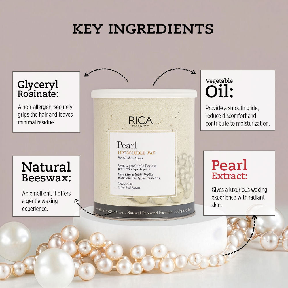 Pearl Liposoluble Wax For All Skin Type With Glyceryl Rosinate & Natural Beeswax