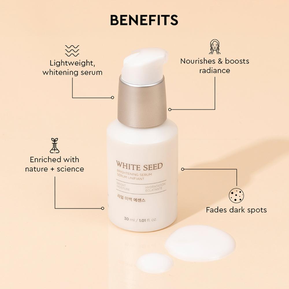 White Seed Serum With Niacinamide & Hyaluronic Acid, Fights Dullness & Blemishes