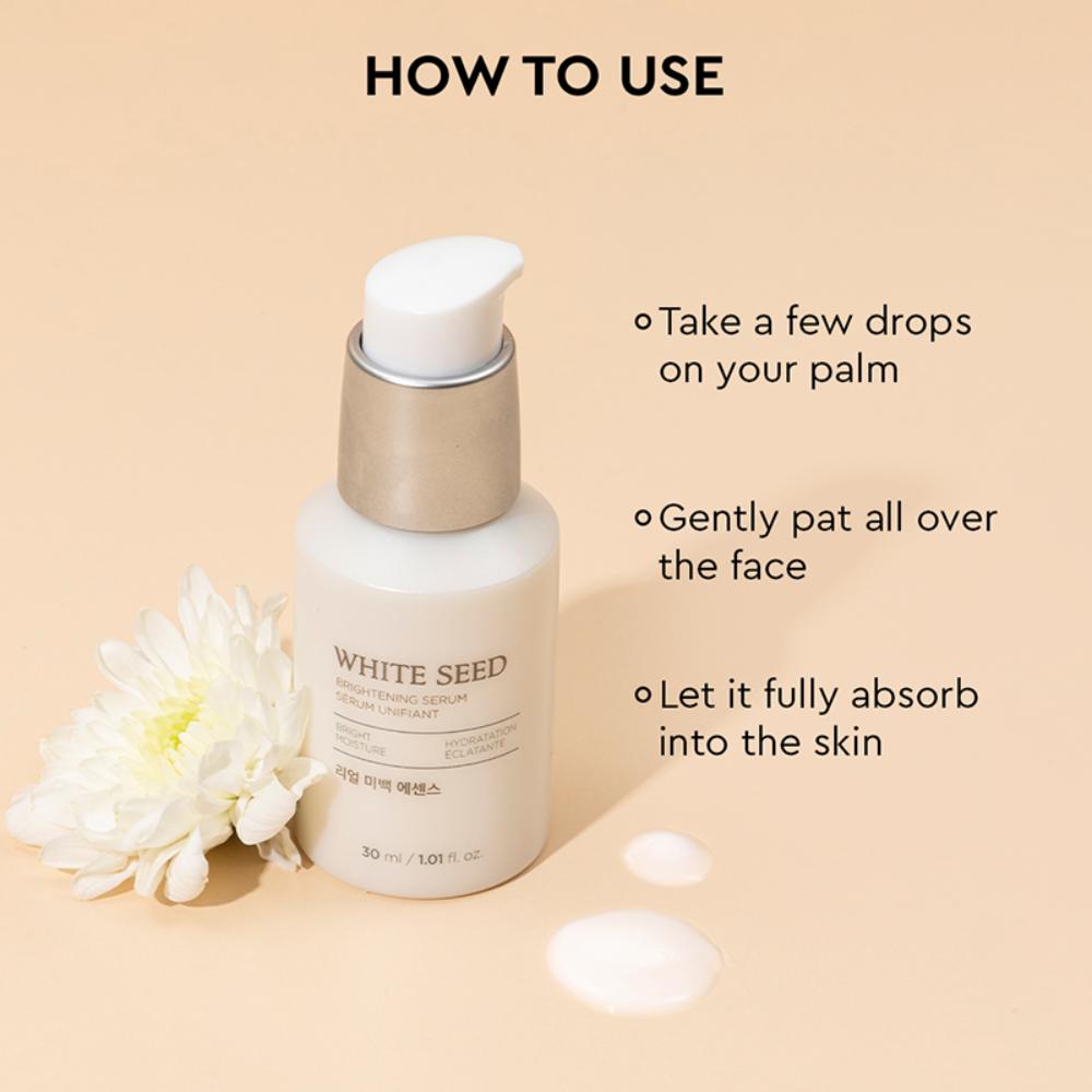 White Seed Serum With Niacinamide & Hyaluronic Acid, Fights Dullness & Blemishes