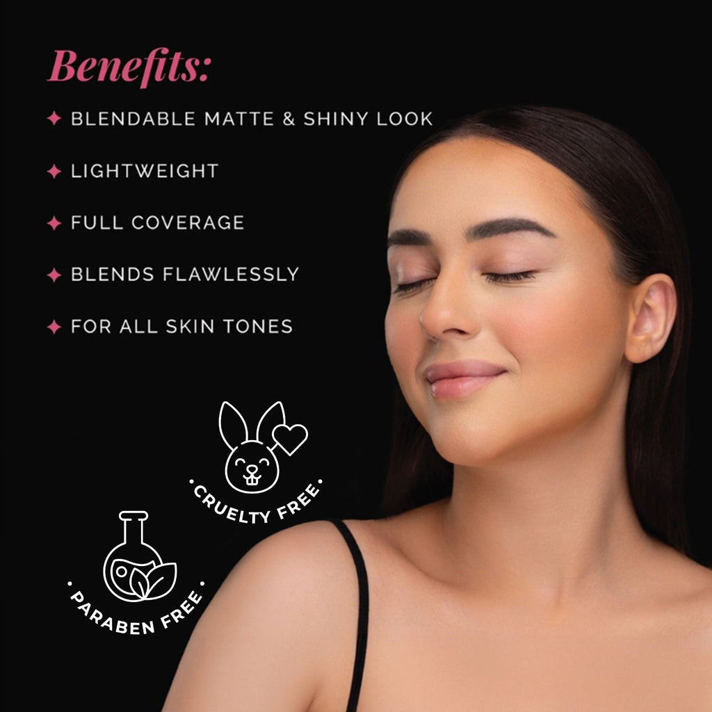 18 Shades Makeup Palette Foundation Concealer, Contour & Blush for Blendable Matte Makeup