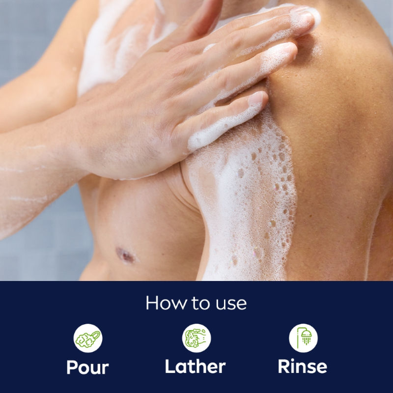 MEN Body Wash, Energy with Mint Extracts, Shower Gel for Body, Face & Hair