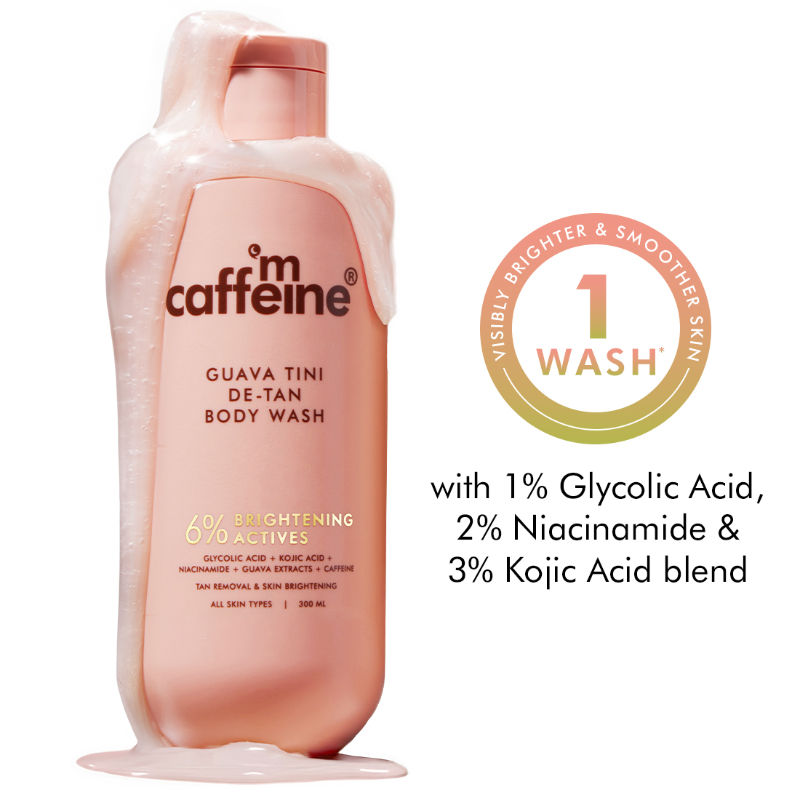 1% Glycolic Acid Detan Body Wash, 5% Niacinamide-Kojic Acid Reduces Dark Spots & Brightens