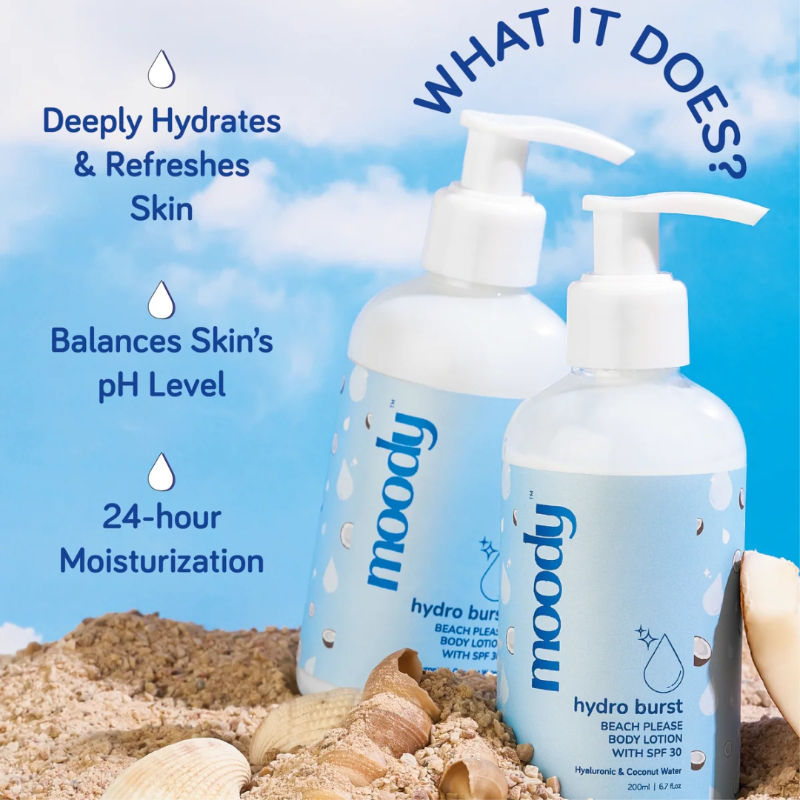 7D Hydroburst Beach Please Body Lotion With SPF 30 Hyaluronic & Coconut Water