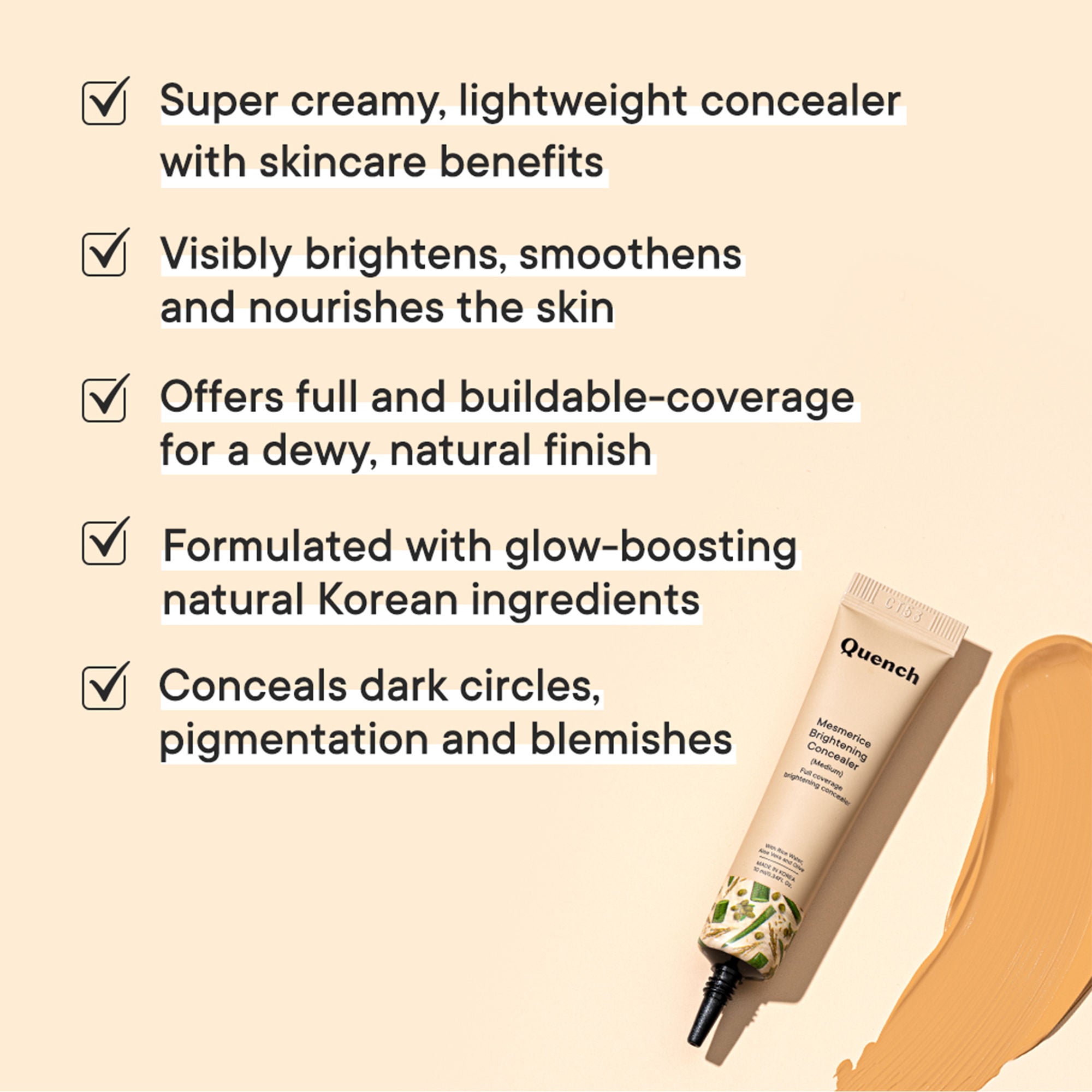 Brightening Cream Concealer With Rice Water