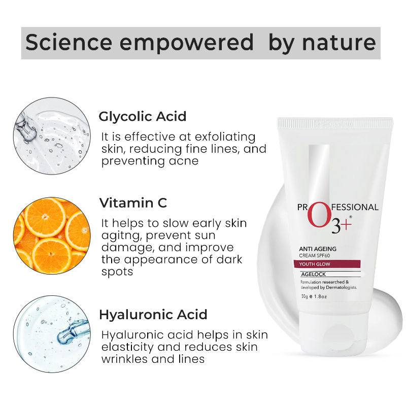 Agelock Anti Ageing Youth Glow Sunscreen Cream SPF 60