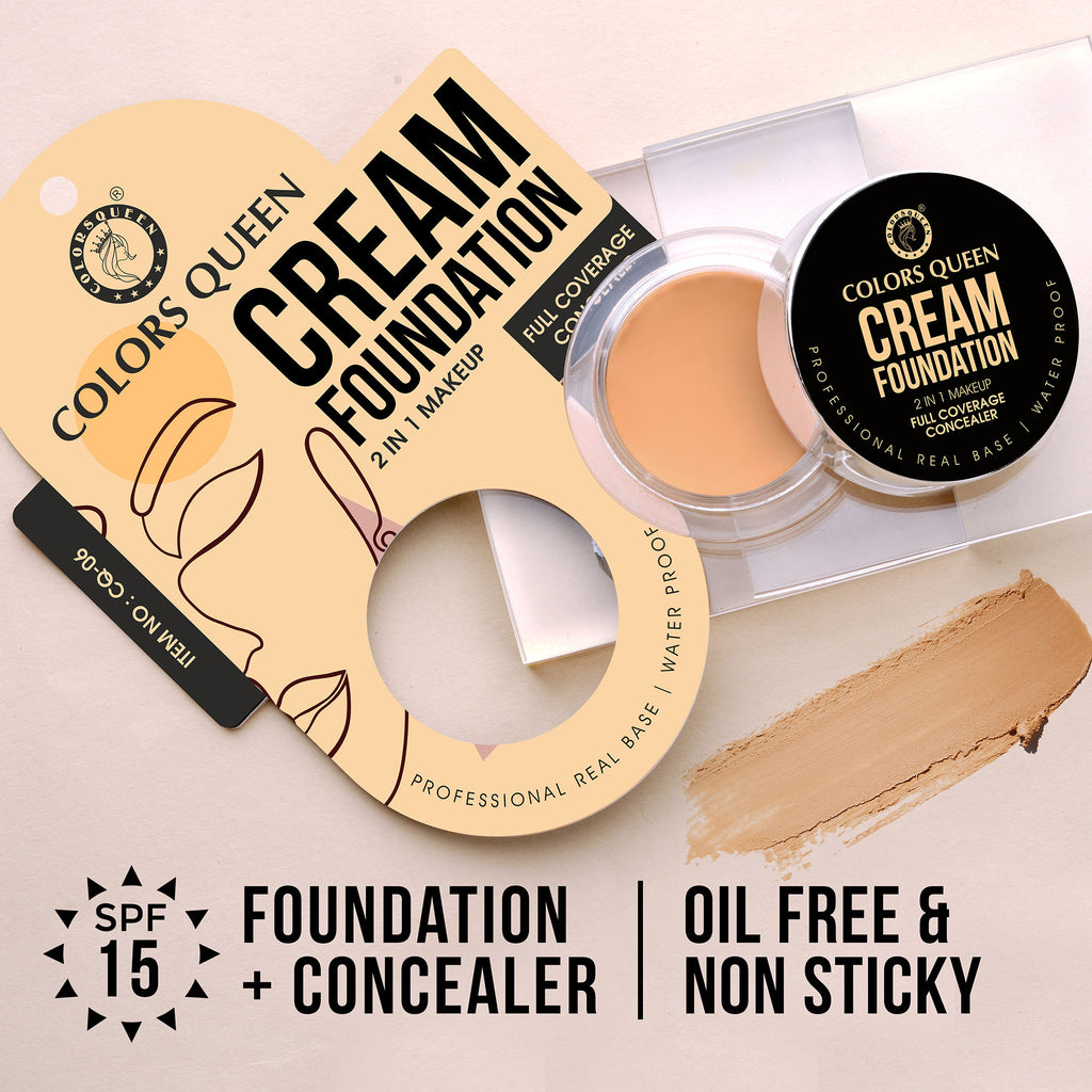 2 In 1 Cream Waterproof Foundation With Concealer