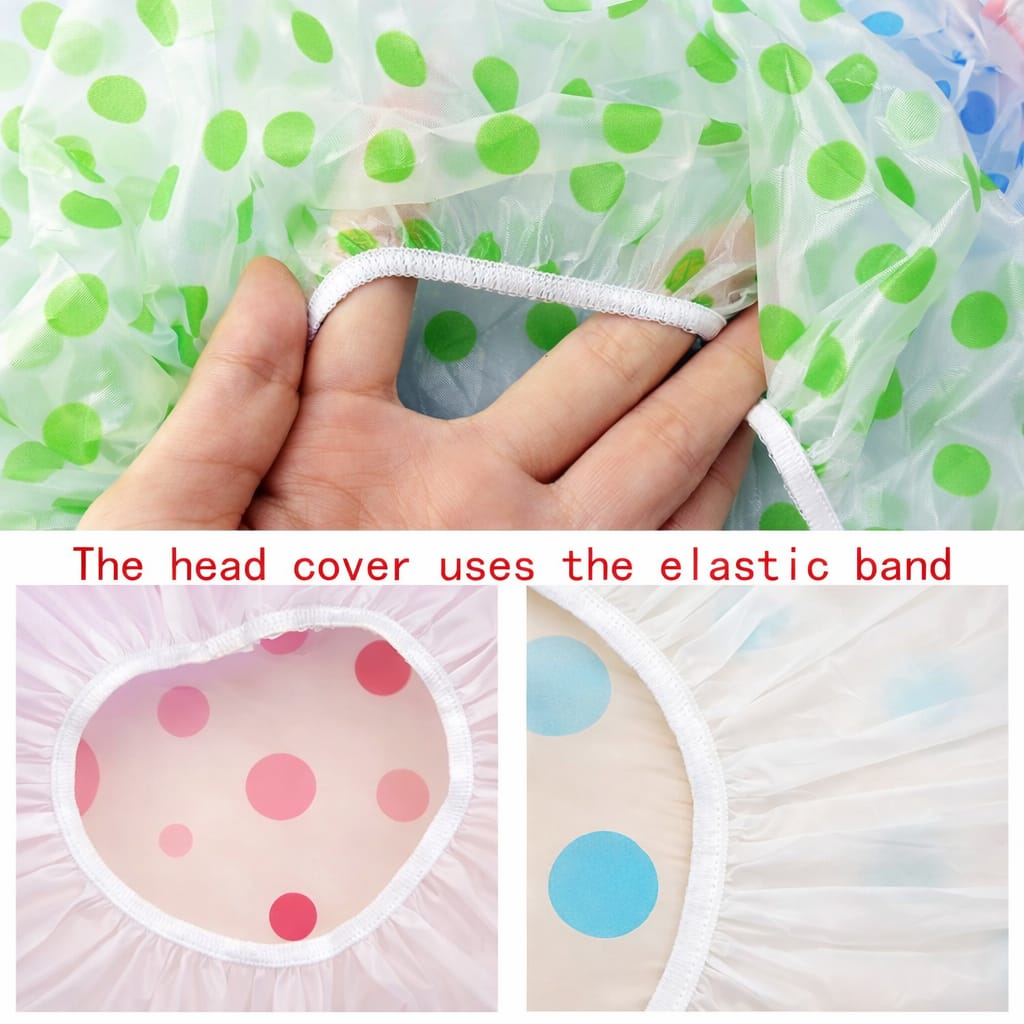 Reusable Waterproof Multicolour Shower Caps for Women, Men, Kids, and Babies