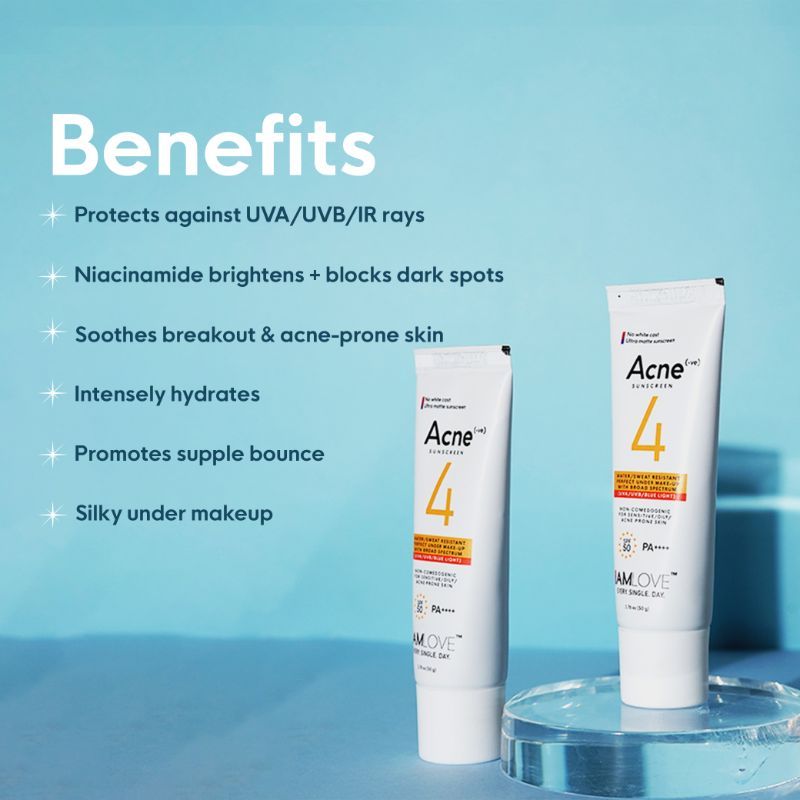 Acne(-ve)4 Sunscreen (50g) Uva, Uvb And Pa++++ For All