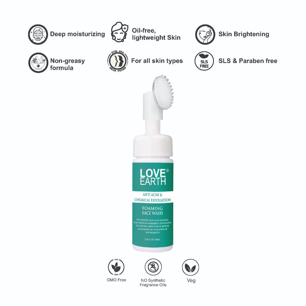 Anti Acne & Chemical Exfoliation Foaming Face Wash