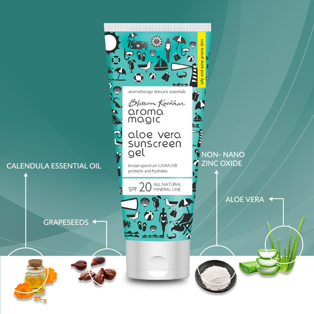 Aloe Vera Gel Sunscreen Gel SPF 20 UVA/UVB All Natural Mineral Line