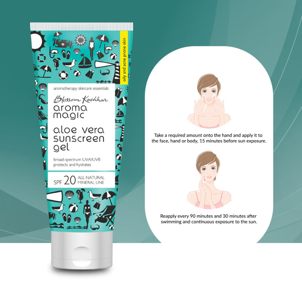 Aloe Vera Gel Sunscreen Gel SPF 20 UVA/UVB All Natural Mineral Line