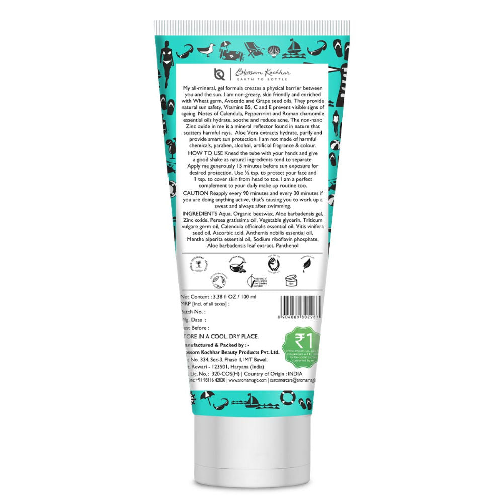 Aloe Vera Gel Sunscreen Gel SPF 20 UVA/UVB All Natural Mineral Line