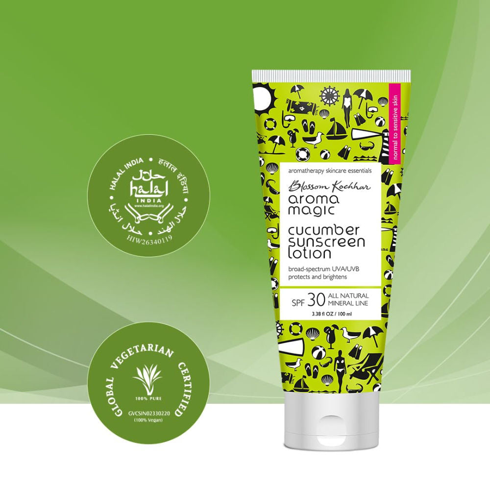 Cucumber Sunscreen Lotion SPF 30 UVA/UVB All Natural Mineral Line