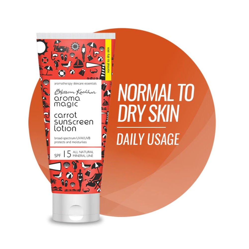 Carrot Sunscreen Lotion SPF 15 UVA/UVB All Natural Mineral Line
