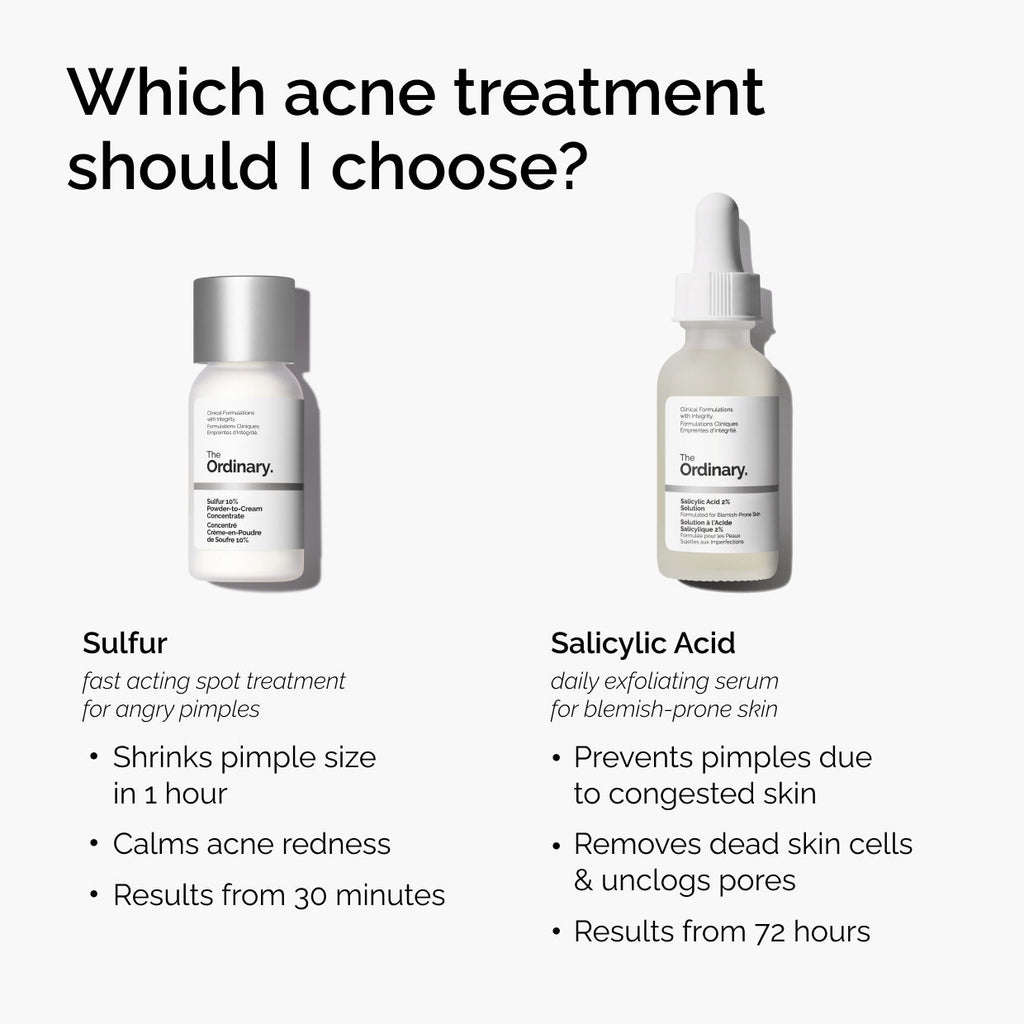 Sulfur 10% Powder-to-Cream Concentrate - Acne Spot Correction for Sensitive Skin