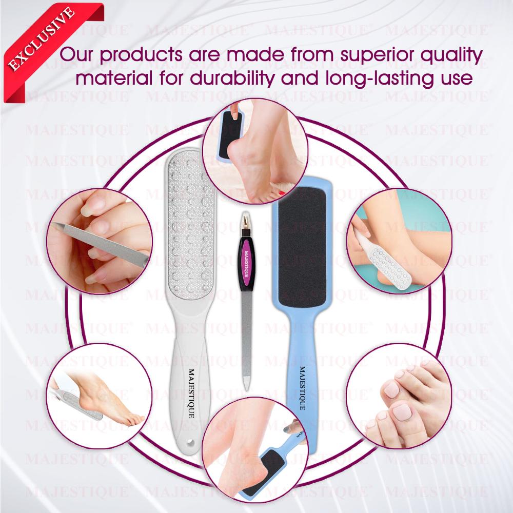 Double-Sided Foot Scrubber Set With Nail Filer