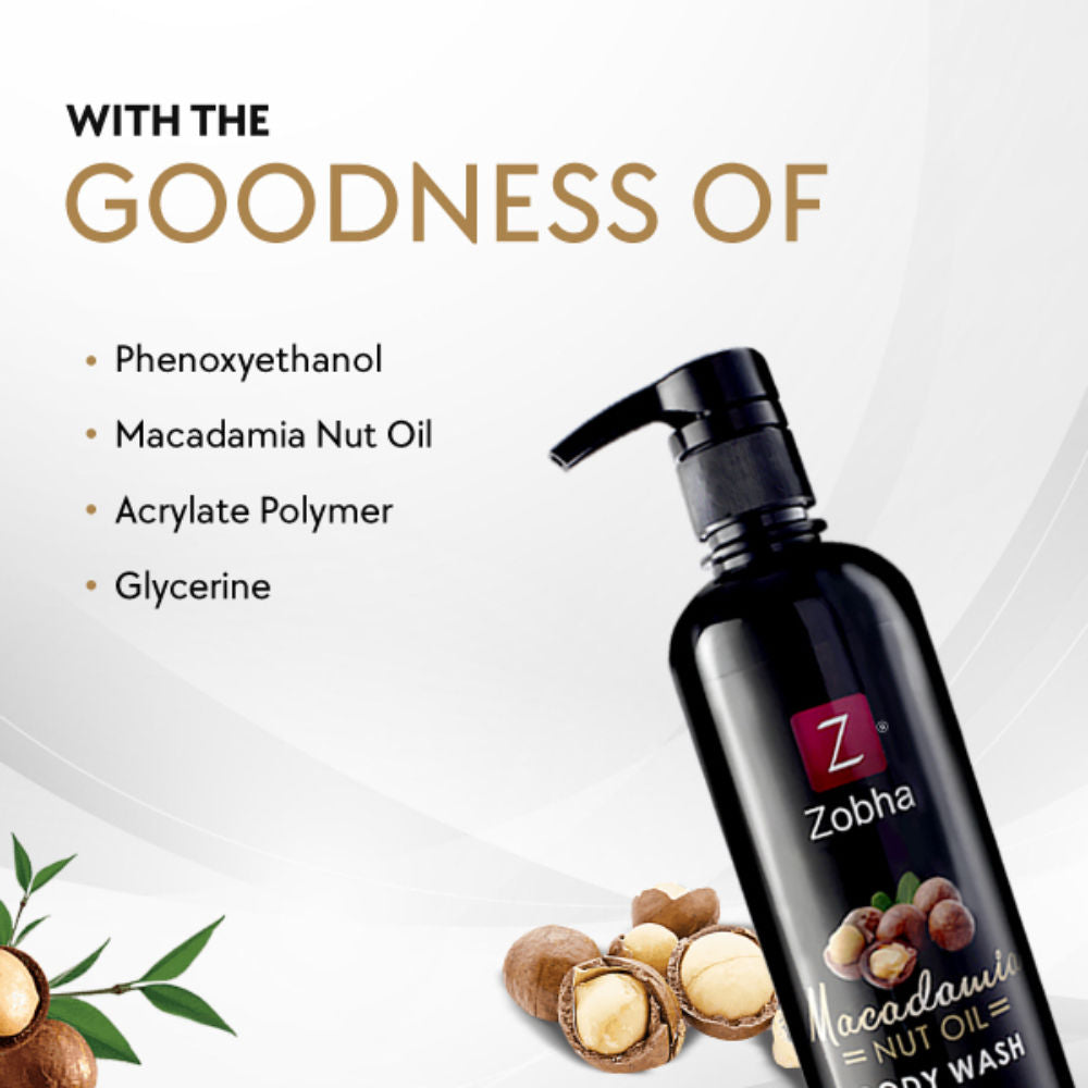 Body Wash with 100% Natural Macadamia Paraben and Sulphate Free