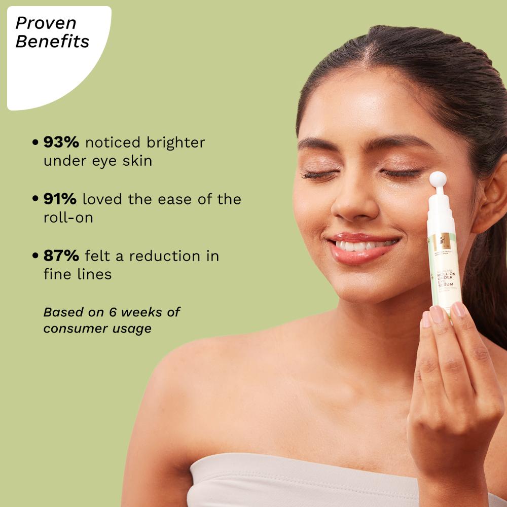 Squalane Roll-On Under Eye Eream Serum with Phyto-Retinol & Caffeine