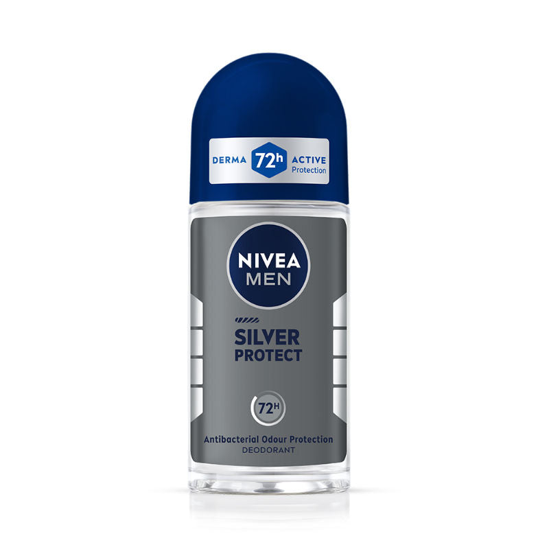 Men Deodorant Roll On - Silver Protect - Antibacterial Odour Protection For 72H Freshness