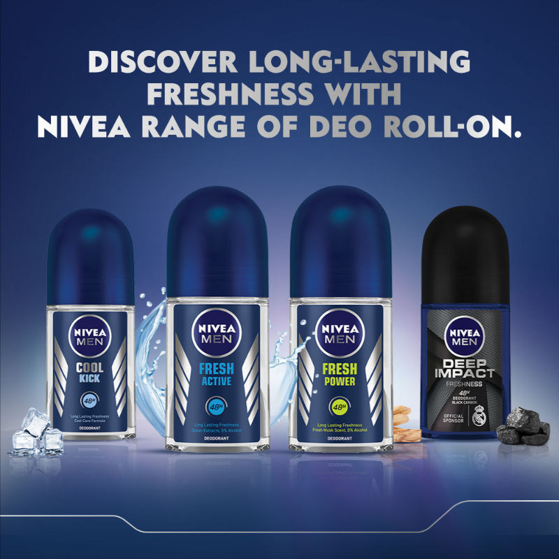 Men Deodorant Roll On - Silver Protect - Antibacterial Odour Protection For 72H Freshness