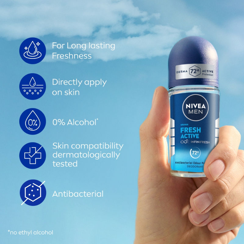 MEN Fresh Active 72h Deodorant Roll On For Men