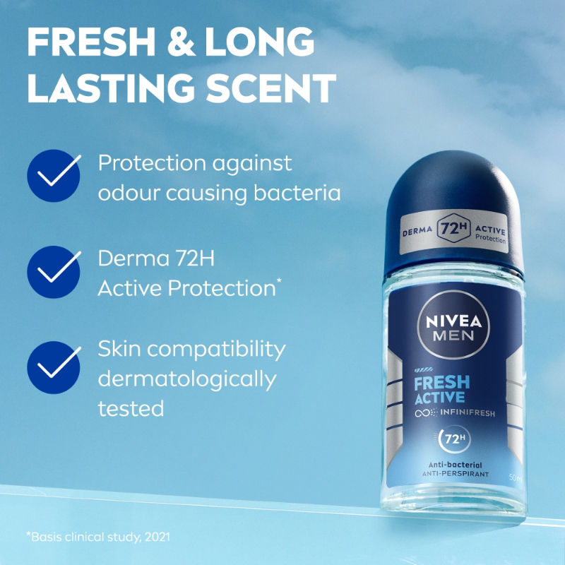 MEN Fresh Active 72h Deodorant Roll On For Men