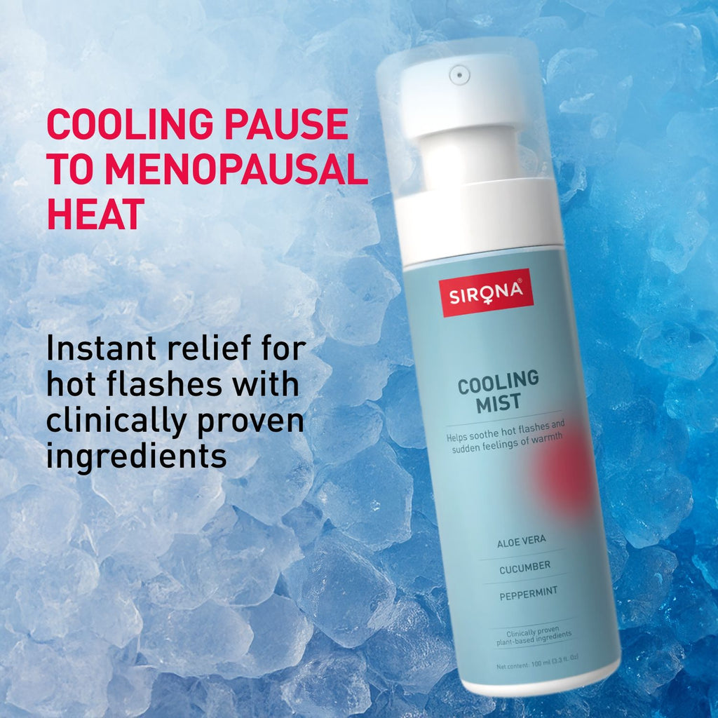Natural Menopause Cooling Mist Spray For Instant Relief From Hot Flashes & Night Sweats