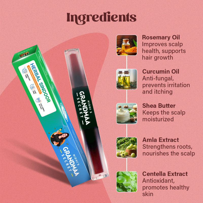 Herbal Sindoor With Rosemary & Curcumin Extracts