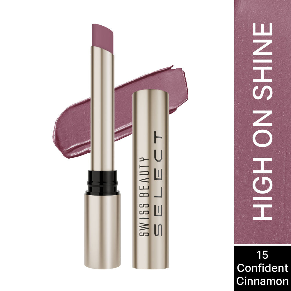 Select High On Shine Lipstick - Confident Cinnamon