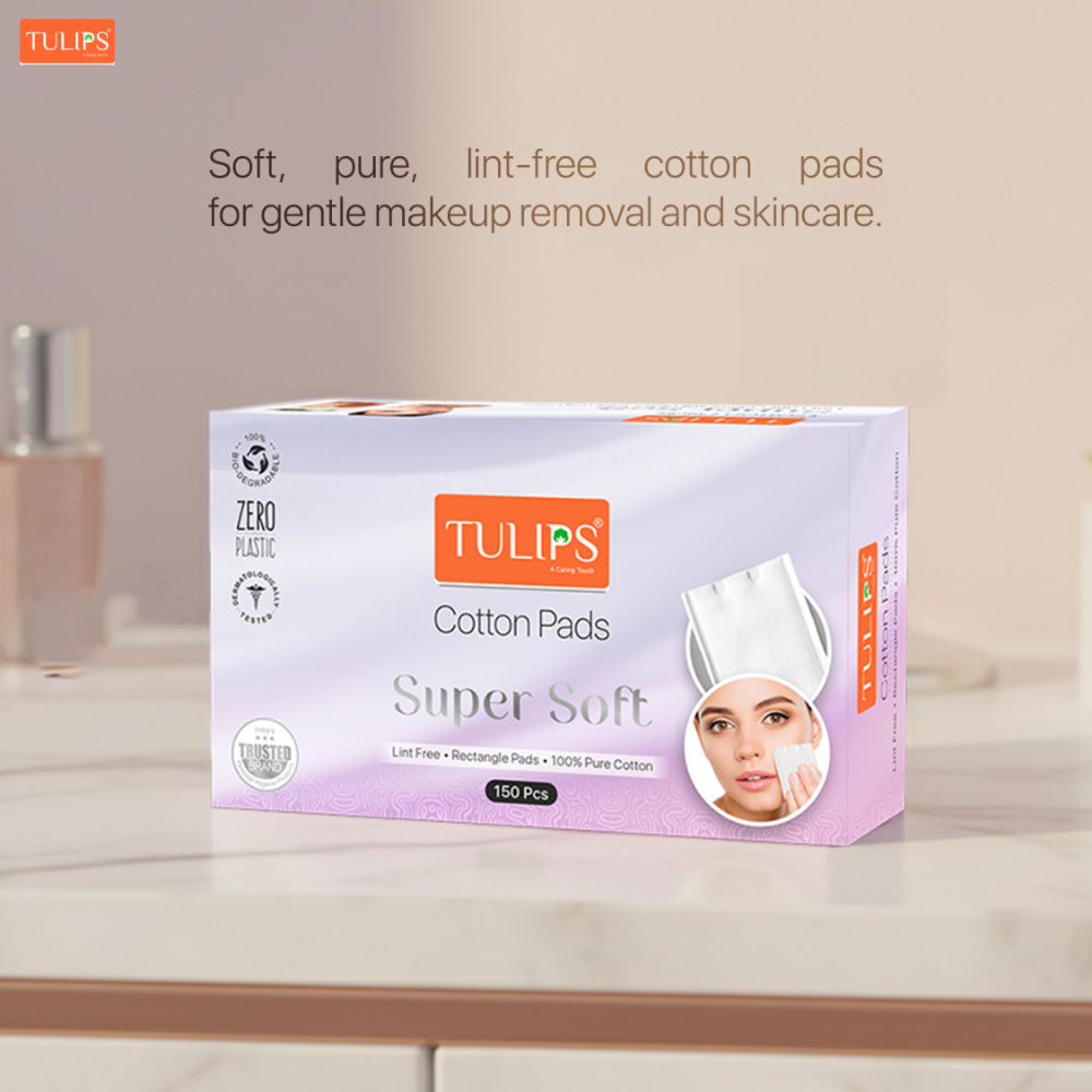 Rectangle Cotton Pads for Applying Removing Makeup - 150 Piece