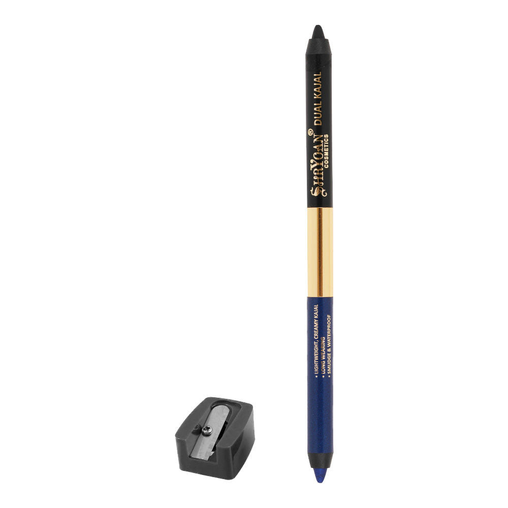 Shimmery Dual Kajal with Sharpener - Black-Brown