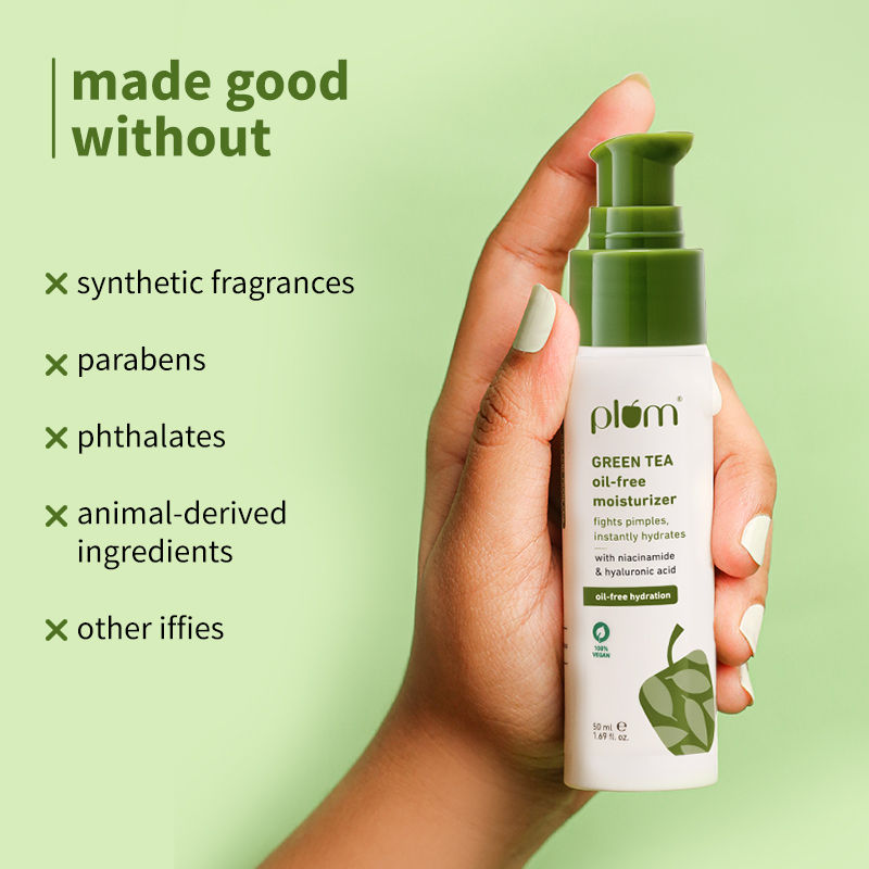Green Tea Oil-Free Moisturizer With Niacinamide For Oily, Acne Prone Skin