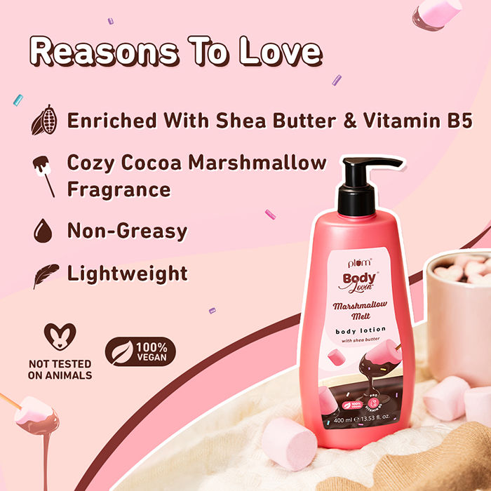 BodyLovin Marshmallow Melt Body Lotion With Shea Butter for Dry, Normal & All Skin type