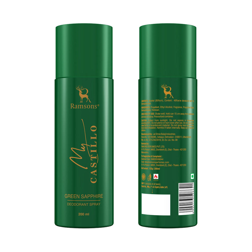 Mycastillo Green Sapphire Deodorant Spray