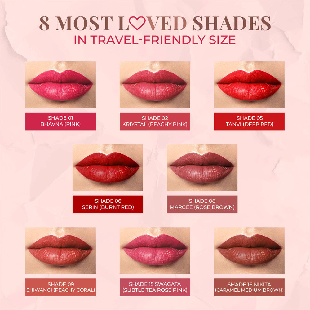Ayurvedic Creamy Matte Lipstick Half Size