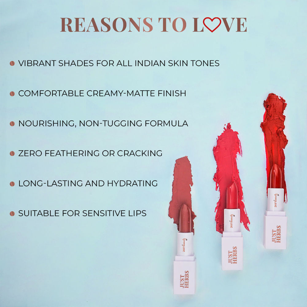 Ayurvedic Creamy Matte Lipstick Half Size