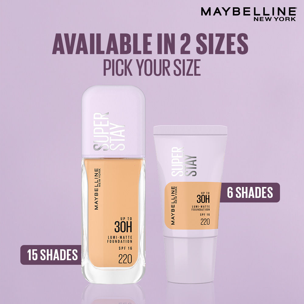 Super Stay Lumi-Matte Foundation-30Hr Wear-Lightweight-Normal-Dry Skin