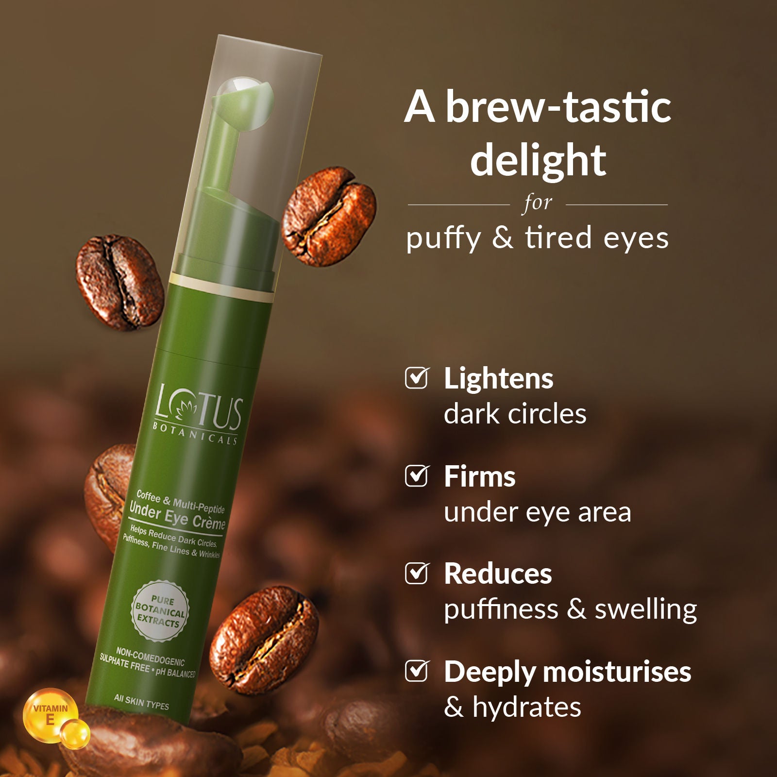 Coffee and Multi-Peptide Under Eye Creme