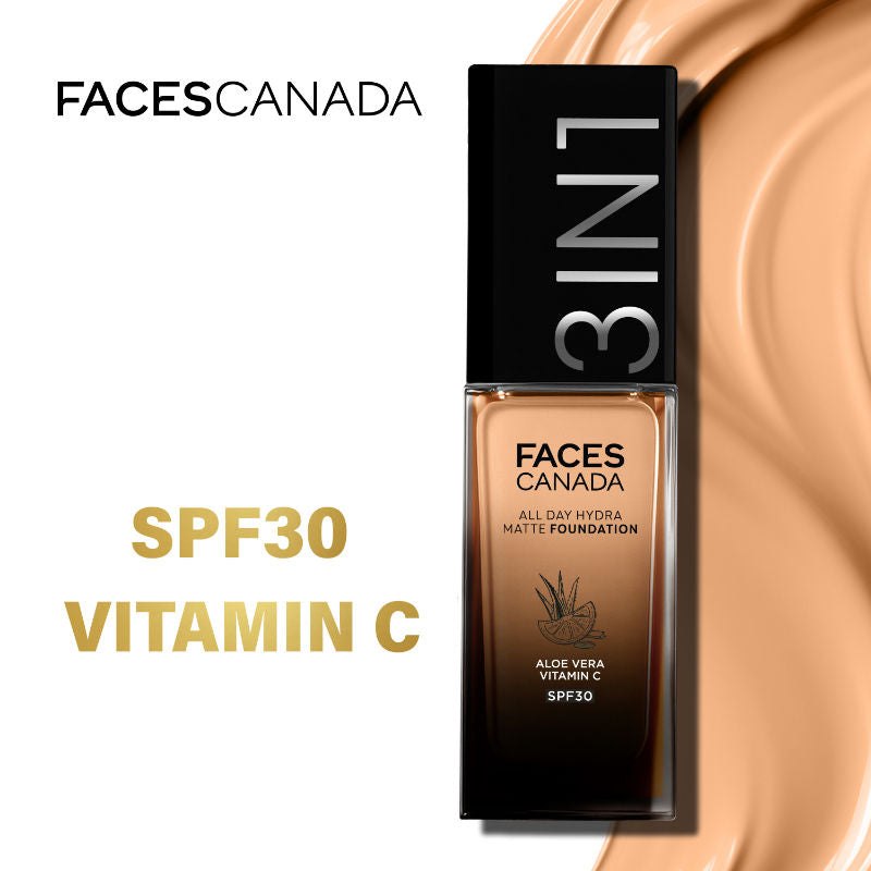 3 In 1 All Day Hydra Matte Foundation - Golden Beige 032