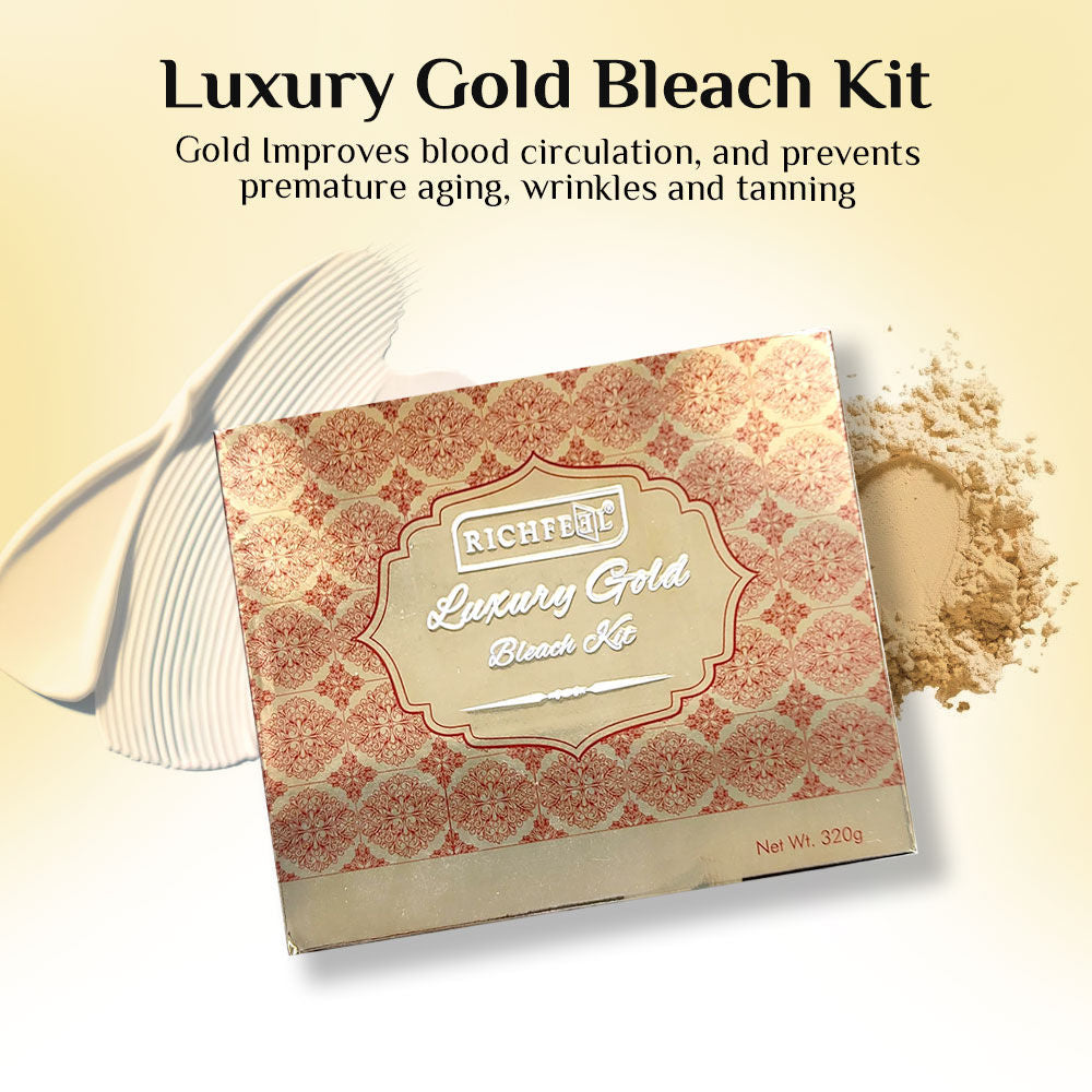 Luxury Gold Bleach for Radiant, Glowing Skin , Brightens Complexion & Enhances Glow