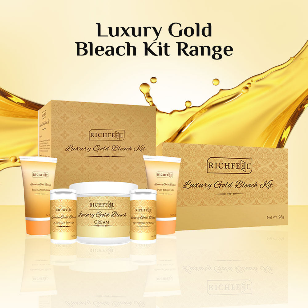 Luxury Gold Bleach for Radiant, Glowing Skin , Brightens Complexion & Enhances Glow