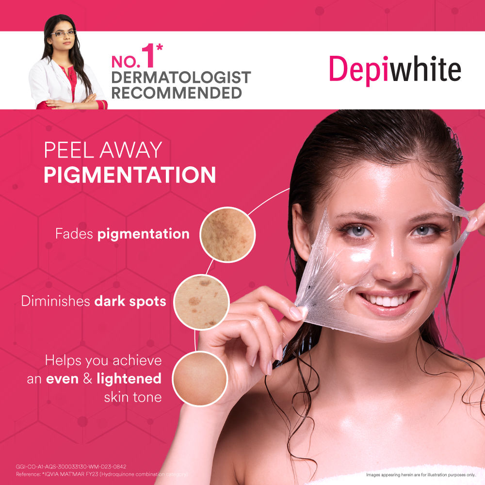 Dr. Reddy's Depiwhite Peel Off Masque, Glow Boost-Visible Brightness, Kojic Acid Vitamin C