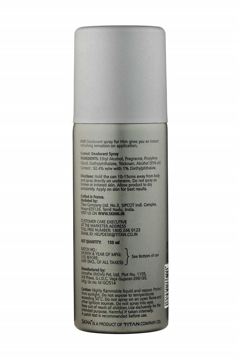 Skinn Deodorant Spray Raw For Men